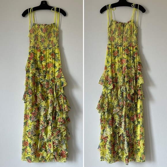 Alice + Olivia Jocelyn Tiered Ruffle Maxi Dress - 2 - Picture 3 of 9